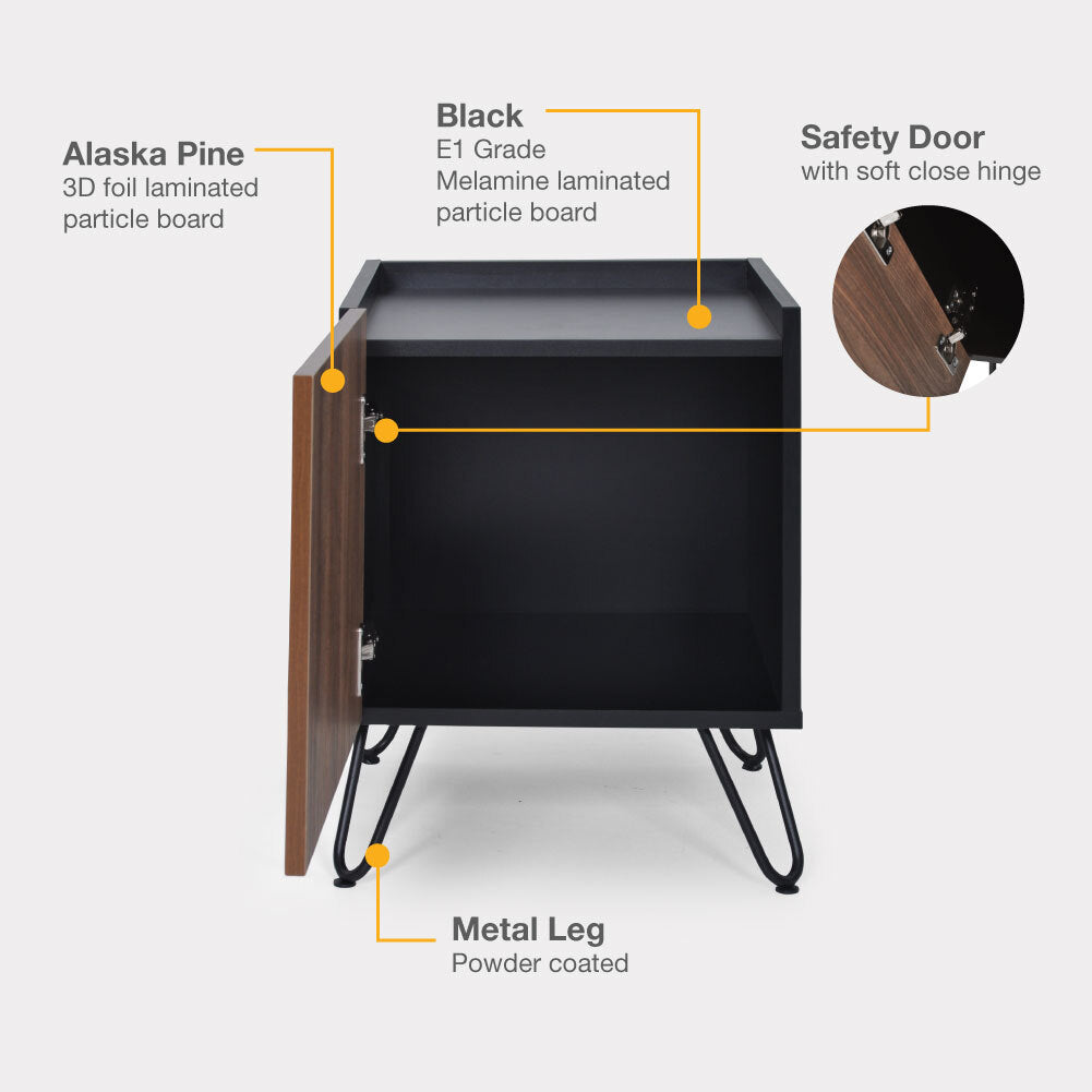 Roven Side Table (ST400-B+AP)