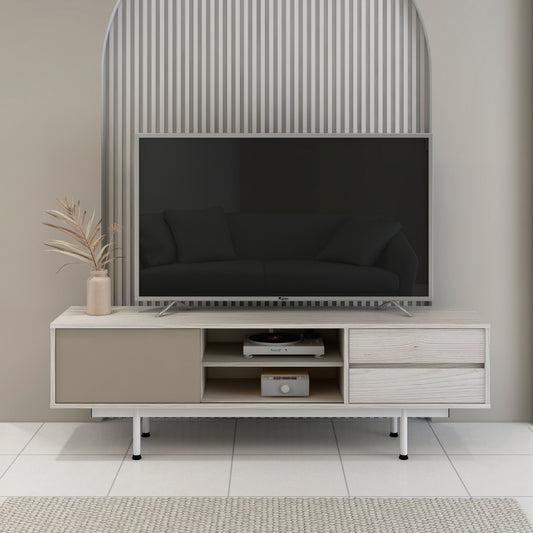 Nova 6ft TV Cabinet (MTV1806-PW+CL)